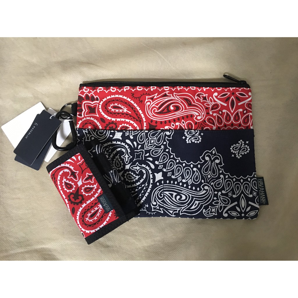 Brand New With Original Haveahank Brand Canvas Paisley Bandana Design Wallet And Pouch Set Gift Shopee Philippines