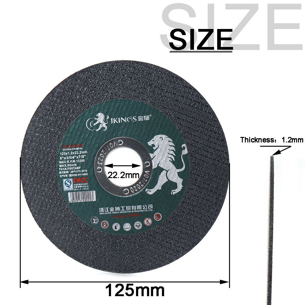 Details about   5Pcs 5 Inch Resin Cutting Wheel Grinding Disc Blade 22mm Bore For Angle Grinder 