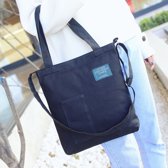 Korean Canvas Bag (Design No.15) Shoulder Crossbody Tote bag With 2 ...