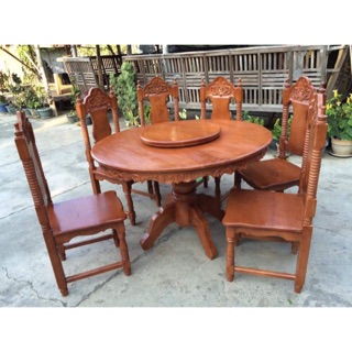 6 pcs dining set wood | Shopee Philippines