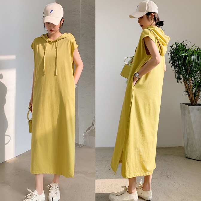 light yellow long dress