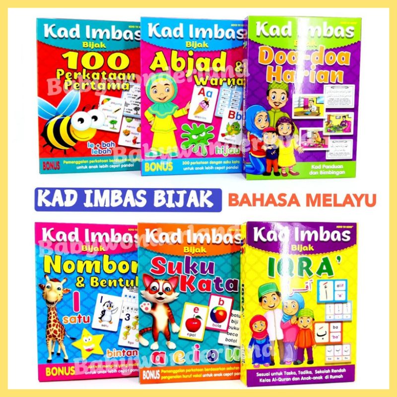 Kids Early Learning Flash Card English Kad Imbas Kanak Budak Bahasa
