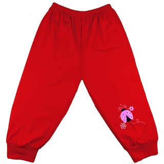 Teeter Totter 3-piece Girl 2 to 5 year olds Cotton Pajama Pants with Leg Band (Ladybug) 3in1 set #2