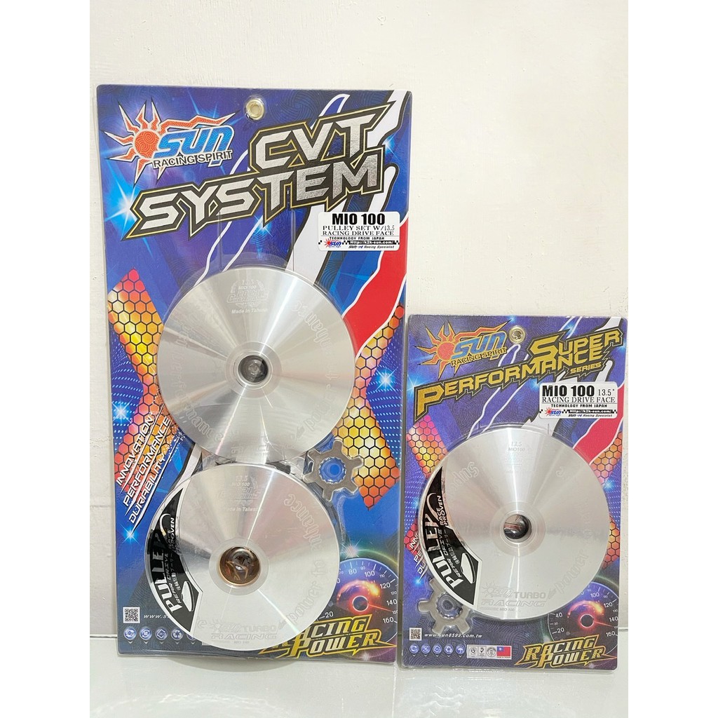 Sun Racing Pulley Set and Driveface with backplate mio sporty beat fi