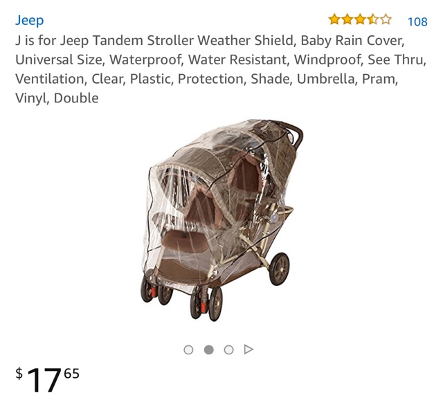 double stroller weather shield