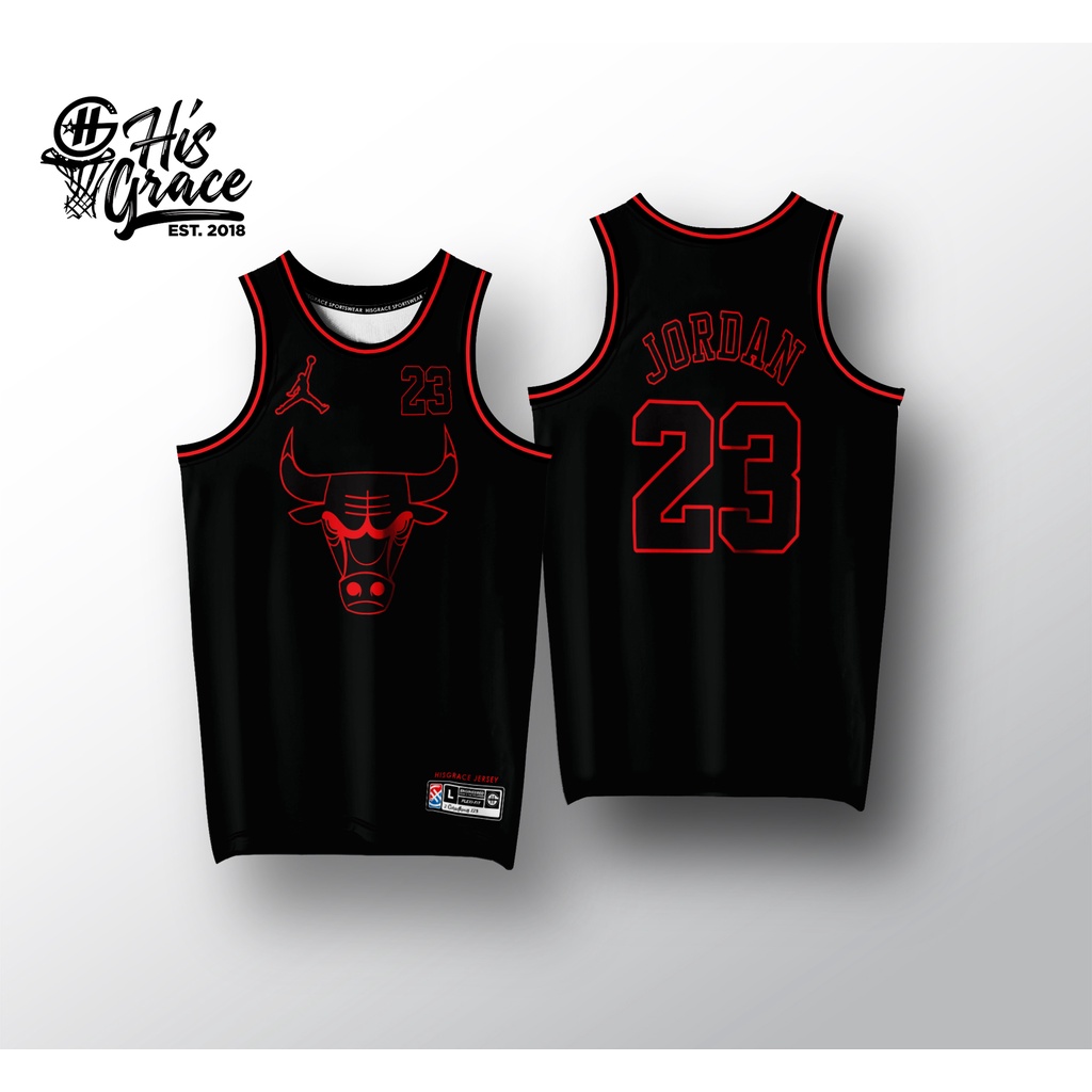 CHICAGO BULLS BLACK PLAIN FULL SUBLIMATION HG CONCEPT JERSEY Shopee