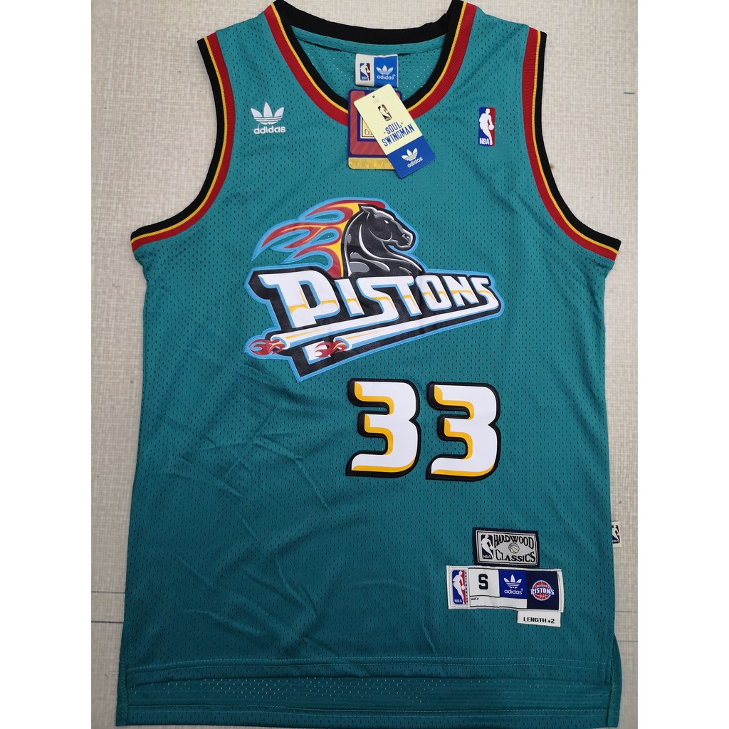 NBA Pistons 33 HILL Vintage Jersey 