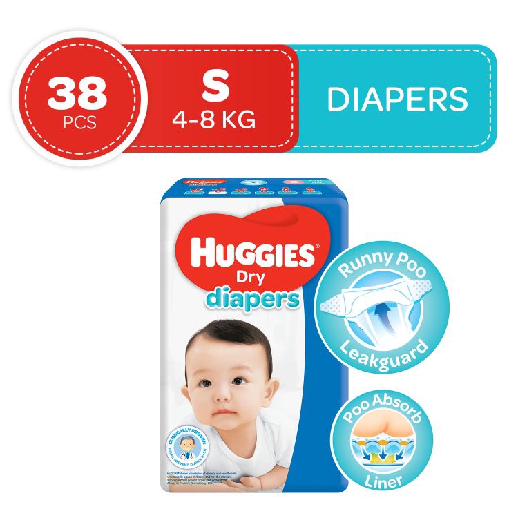 huggies dry diapers small