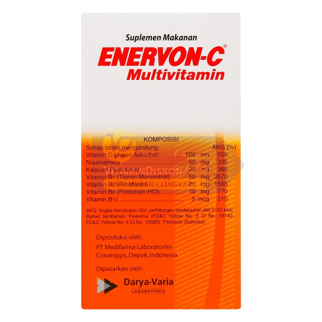 Enervon C 500 Mg 30 Tablets Multivitamin And Thickness Supplements