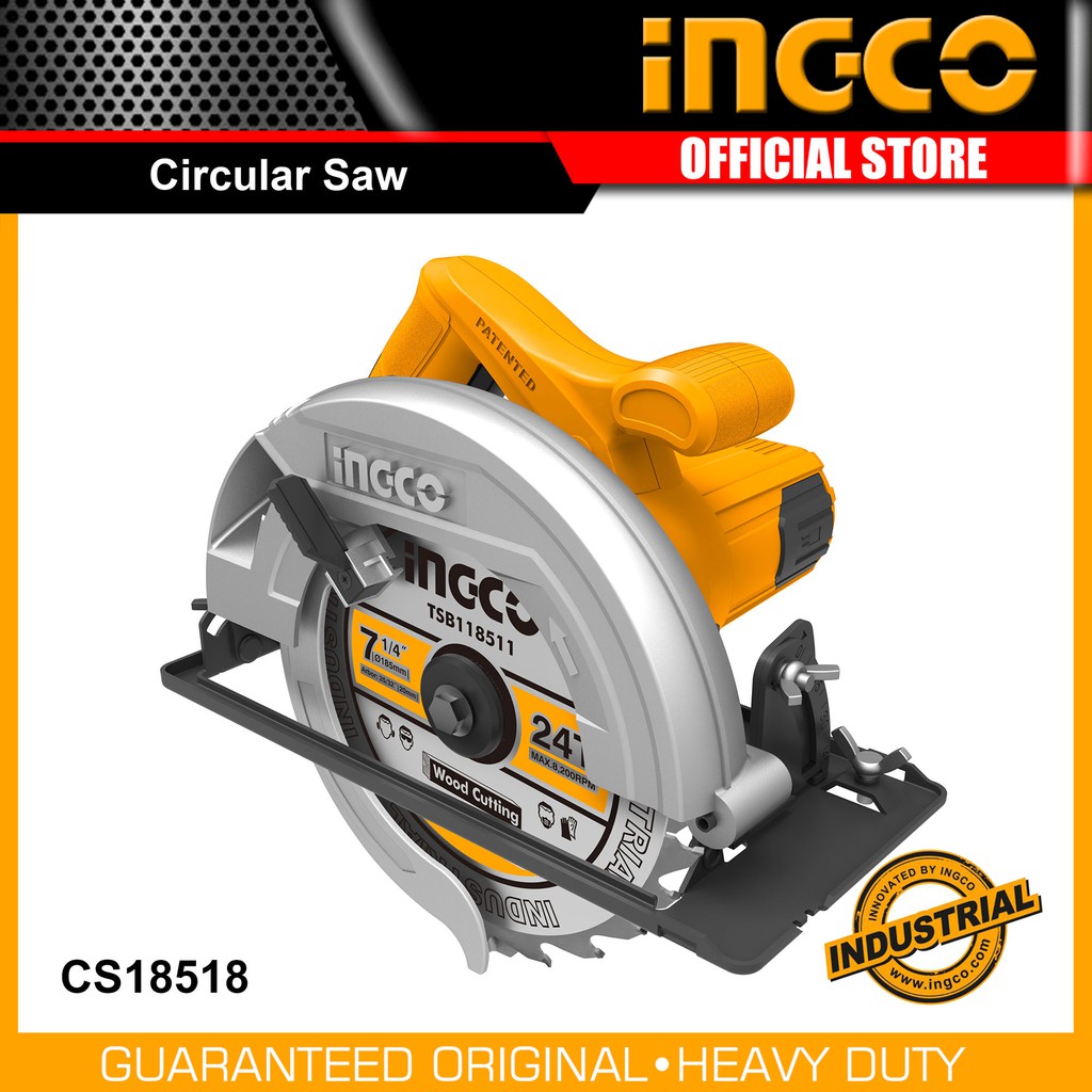 Ingco CS18518 1200W Circular Saw 71/4" Shopee Philippines