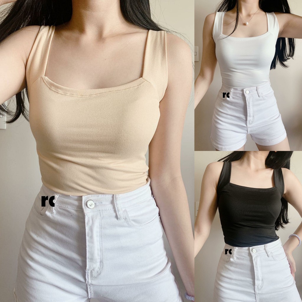 Amber Sleeveless Crop Top Shopee Philippines