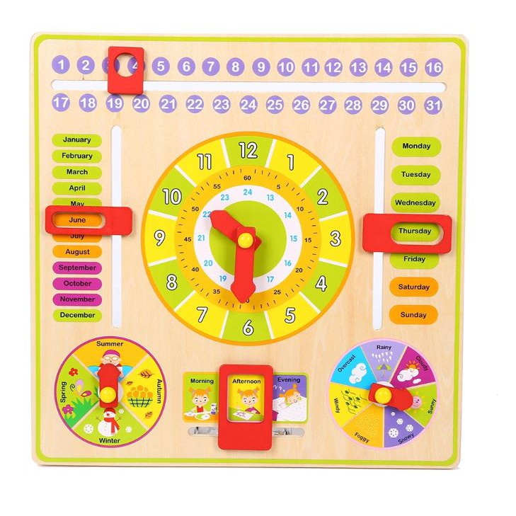 MONTESSORI WOODEN CLOCK HOMESCHOOLING Shopee Philippines