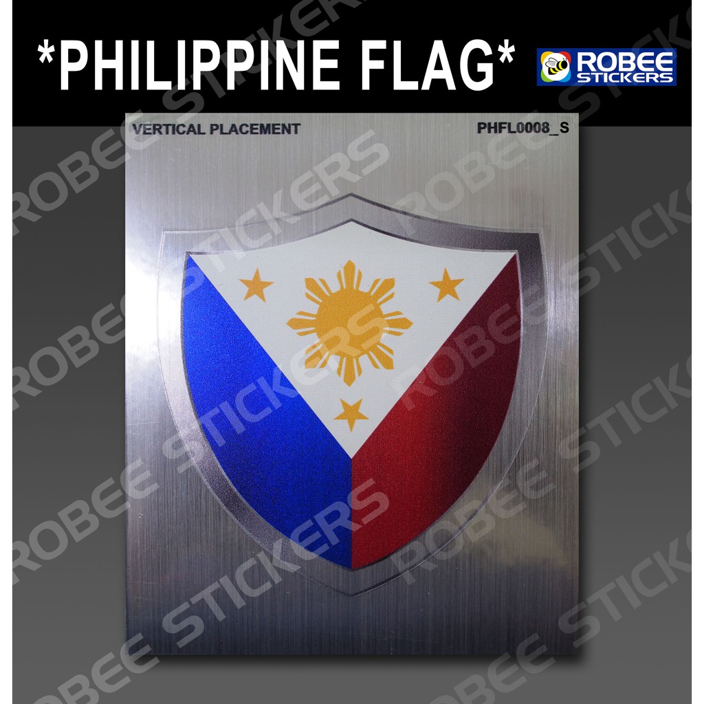 Sticker Decal Philippine Flag Silver Die Cut Shopee Philippines