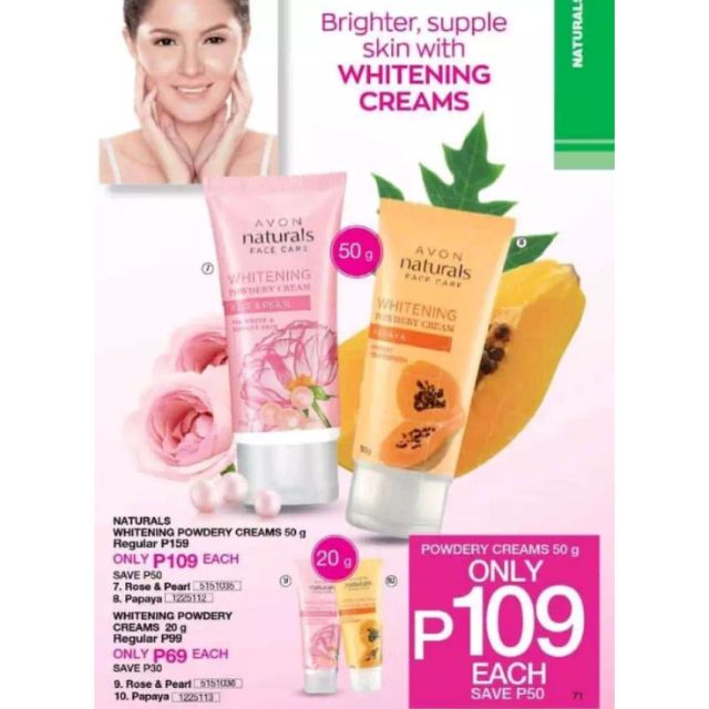 avon naturals face cream