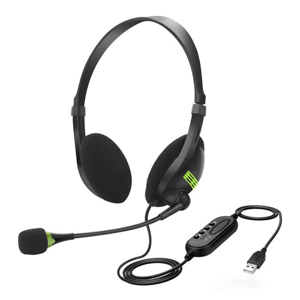 USB Headset With Microphone Universal PC Computer/Laptop/Mac/School