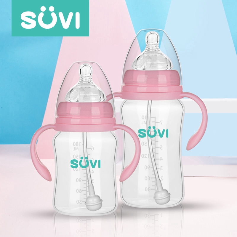 baby bottle with straw