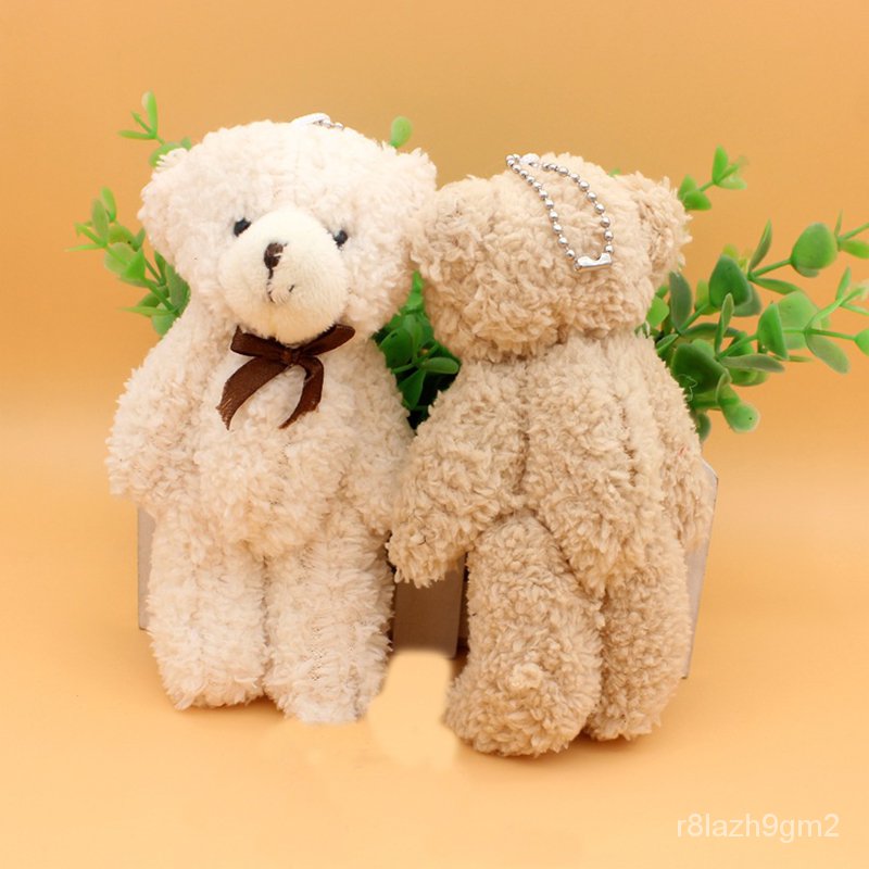 13cm Best selling bow tie plush toy joint bear cartoon teddy bear bag  pendant wedding creative small | Shopee Philippines