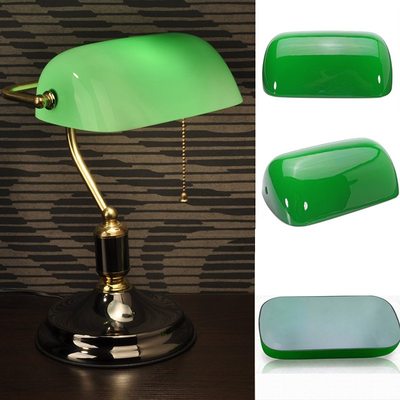 green glass table lamp