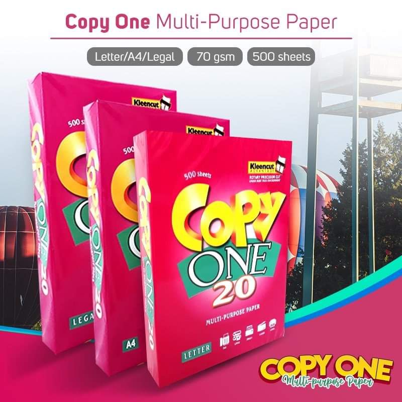 Copy One Bond Paper / Ultra White Paper / for School and Office Use ...