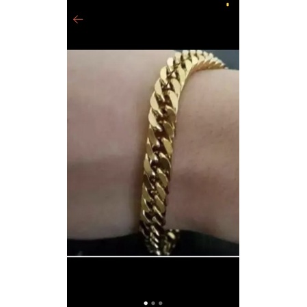 stainless gold cuban bracelet high quality non tarnish (unisex) BRACELET