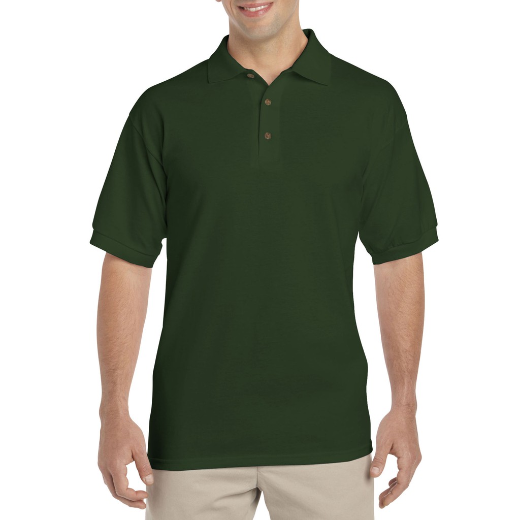 Gildan Premium Cotton Double Piqué Polo Shirt (Forest Green) | Shopee ...