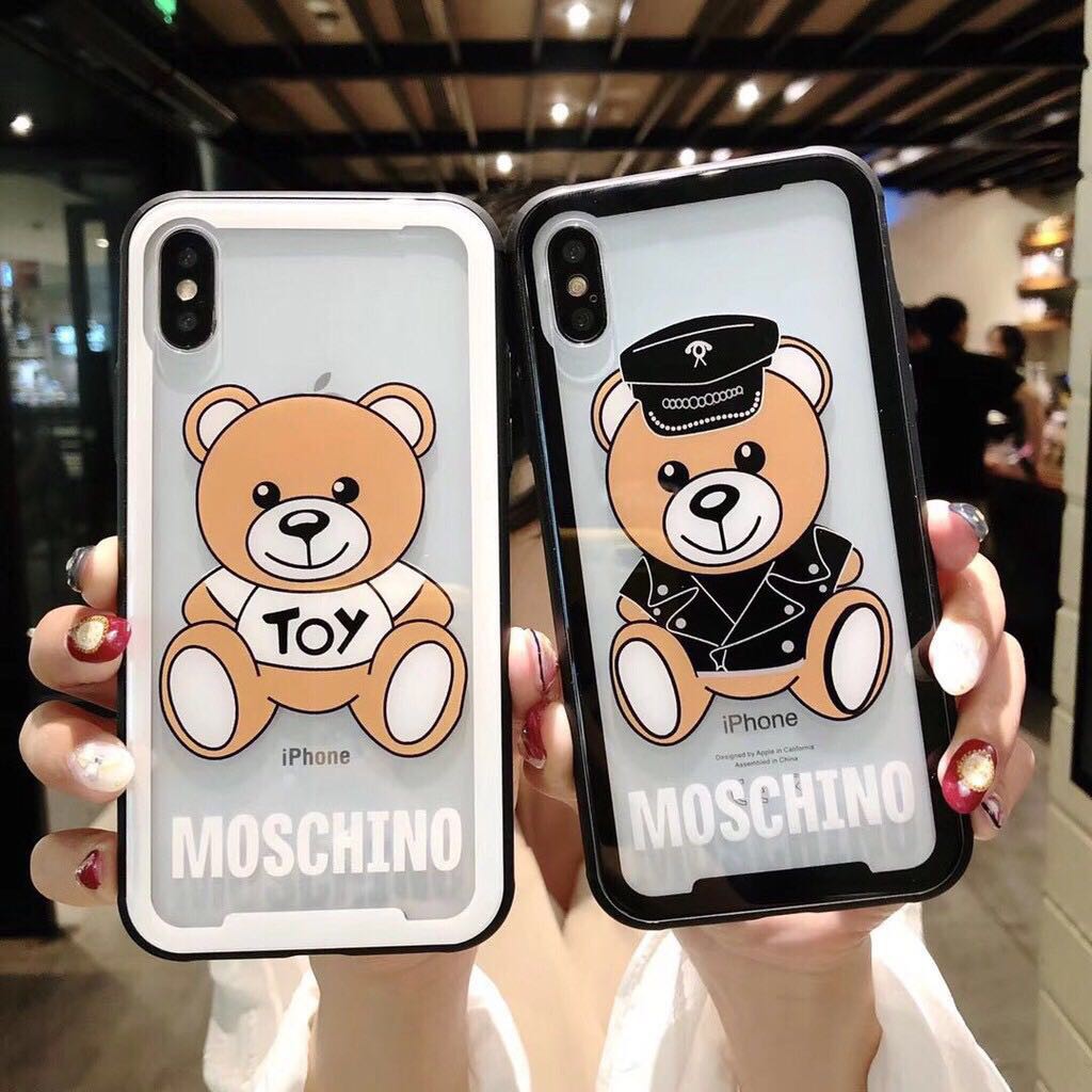 Iphone Xs Max Tide Moschino Xr Teddy Bear Ix Glass Case I 7 Plus I 6 S Shopee Philippines