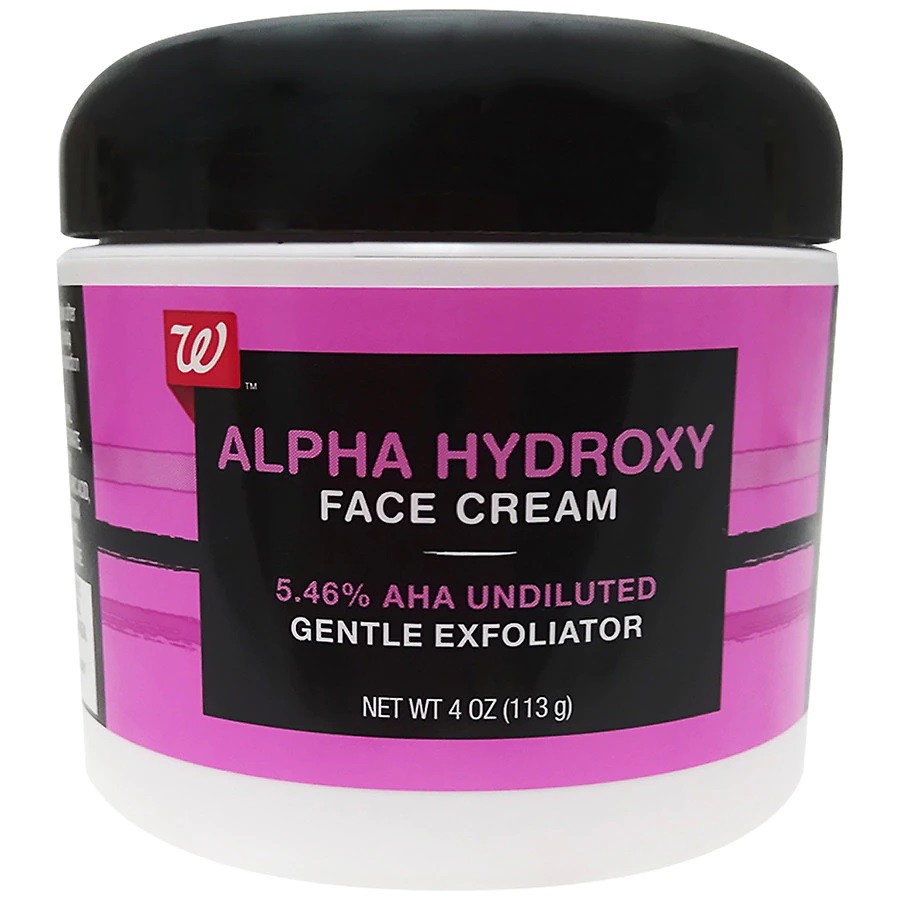 Alpha Hydroxy (AHA) Face Cream, Gentle Exfoliator for Healthy, Clear