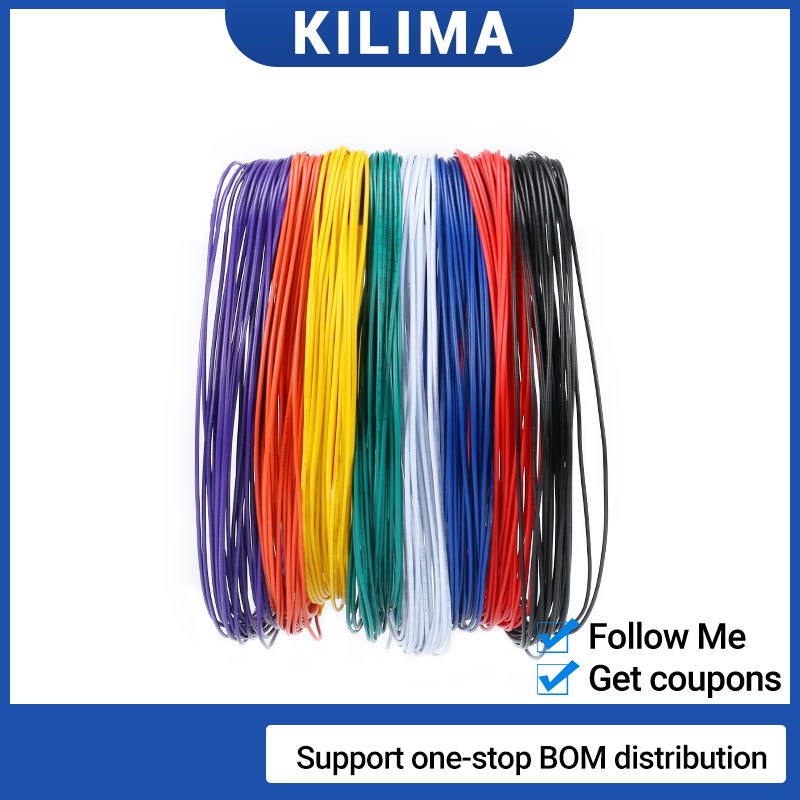 10 Meters 1.4mm PVC Electronic Cable Tinned Copper 24AWG Led Cable, PVC Insulated Wire, 24 Awg
