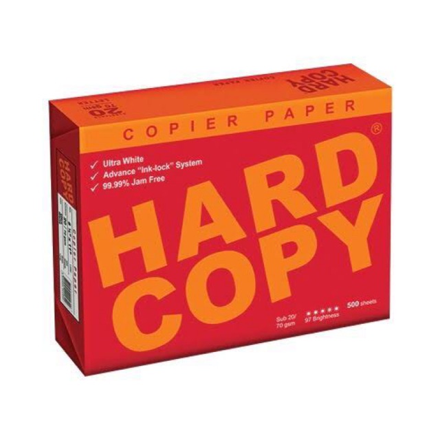 Hard Copy A4, Short 70 gsm sub 20 book paper copy paper Shopee