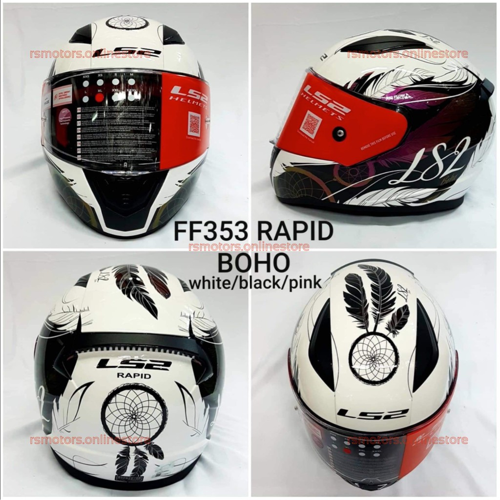 bohemian motorcycle helmets Daytona Cruiser Money Open Face Helmet, 2XL profile design eliminates the bulky mushroom head look LS2 FF353 RAPID BOHO WHITE