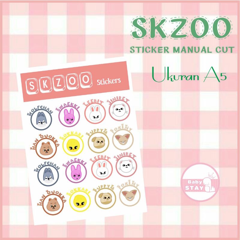 Skzoo NAME STICKER MANUAL CUT | Shopee Philippines