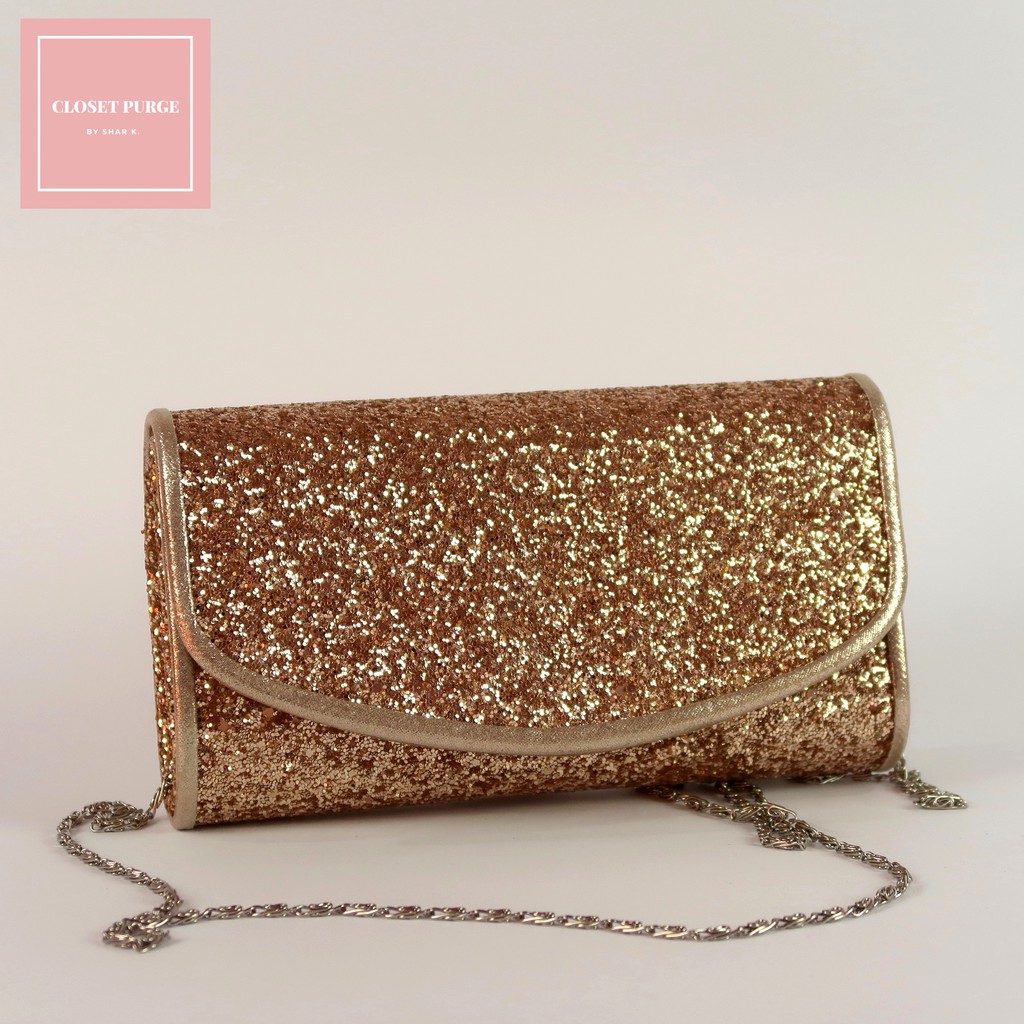 rose gold occasion bag