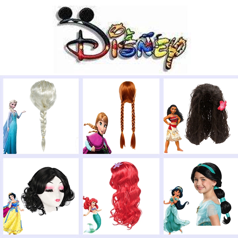 Frozen Wig Girl Elsa Anna Dress Up Braid Mermaid Princess Headwear Kids Halloween Party Cosplay Hair Shopee Philippines
