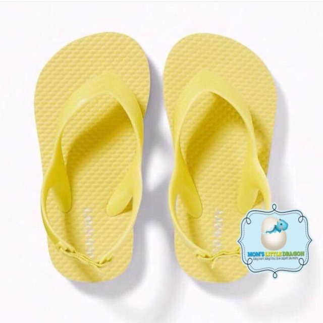 yellow flip flops old navy