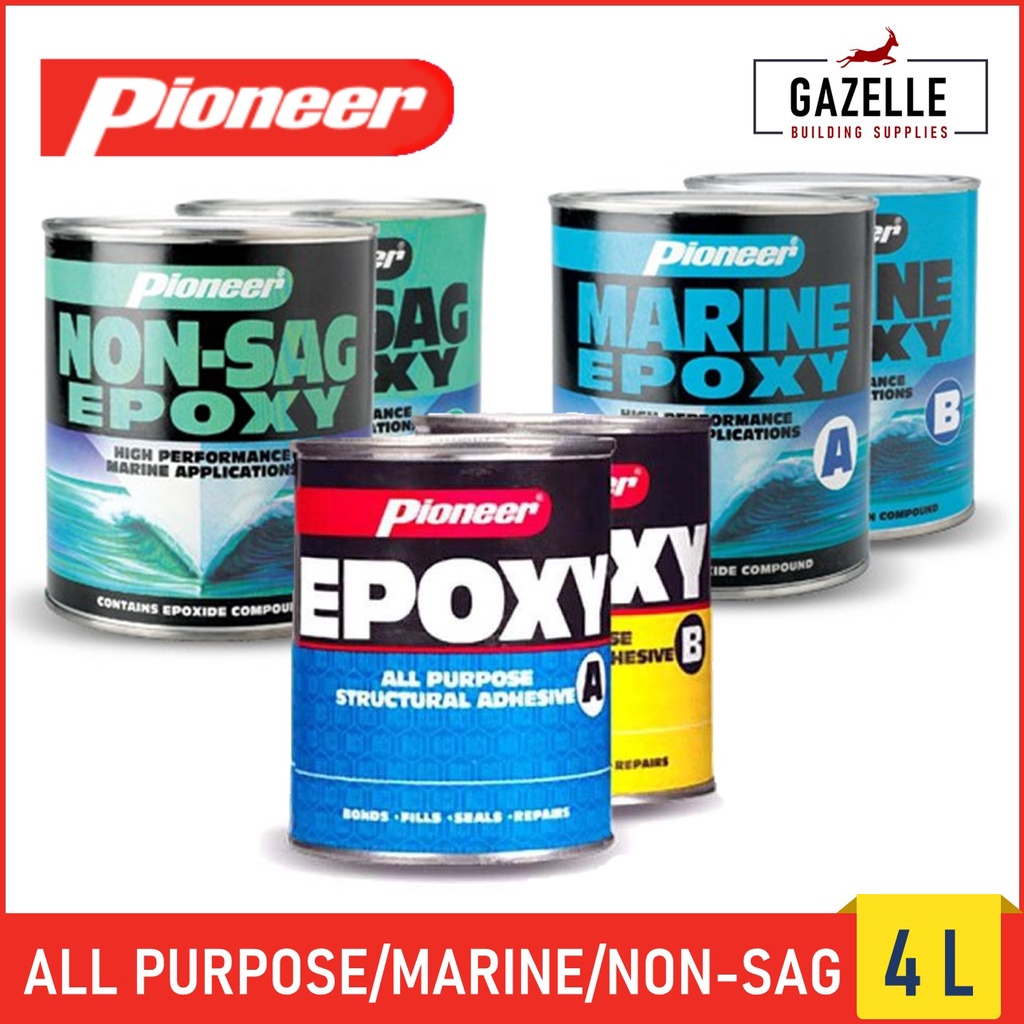 Pioneer All Purpose Epoxy Set ( A & B) / Marine Epoxy Set / NonSag