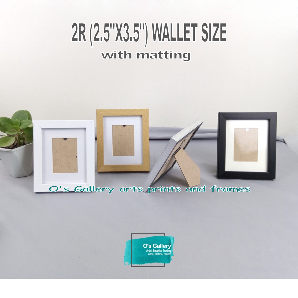 Minimalist Intax Mini Picture Frame Stand Or 2r Wallet Size 2 5 X3 5 No Matting And With Matting Shopee Philippines