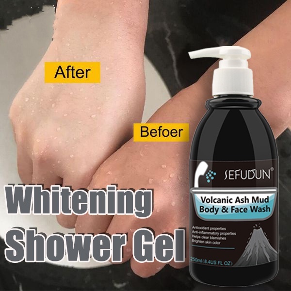 SEFUDUN Volcanic Mud Shower Gel Body Wash Whitening Moisturizing Body