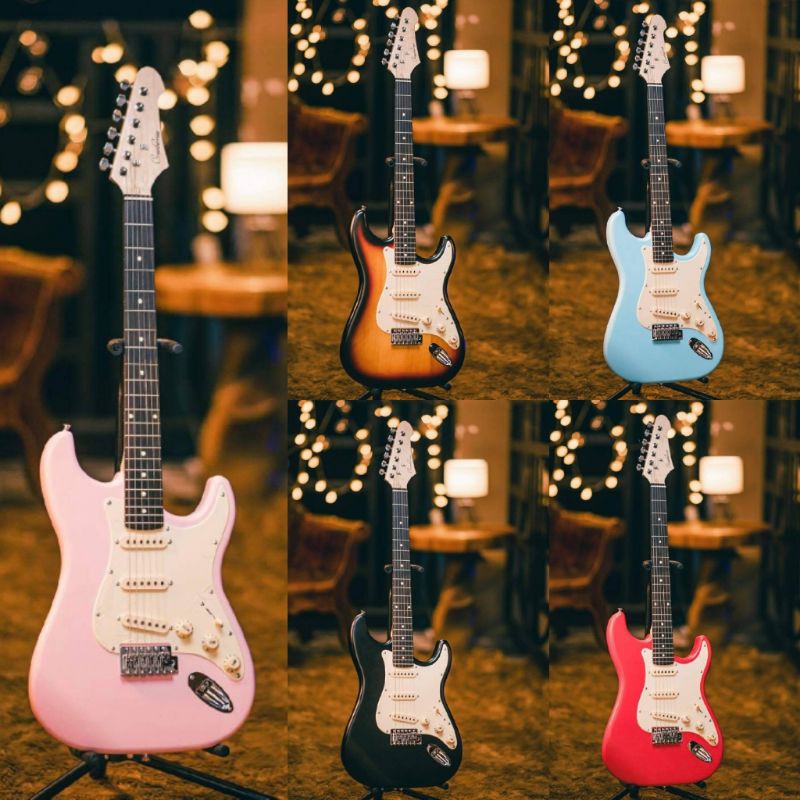 Cranberries Electric Guitar Stratocaster With 5 Way Gear Switch Shopee Philippines