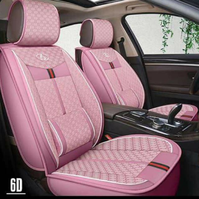 Gucci Inspired Pink Leather Car Seat, Louis Vuitton Leather Car Seat Covers