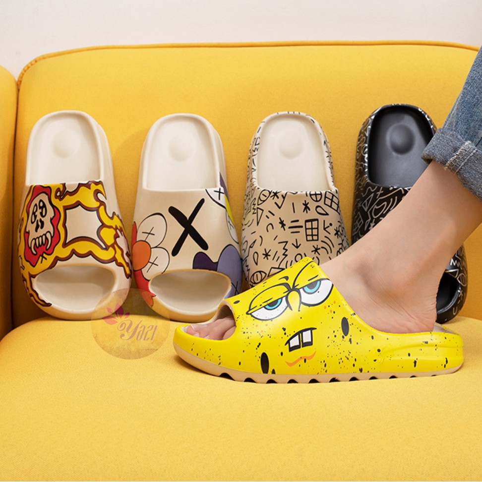 YZ Slides Slippers for women / mens slipper Summer Yeezy Yazi #9003 (ADD 1 SIZE) | Shopee 