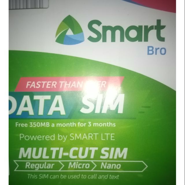 Smart bro Data Sim Card LTE | Shopee Philippines