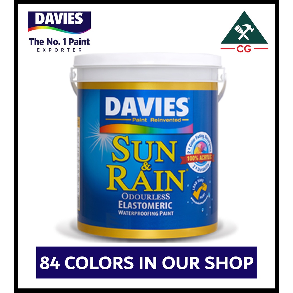 Davies 4 LITERS Sun and Rain Elastomeric Waterproofing Indoor/Outdoor Concrete/Masonry Paint（hot） #1