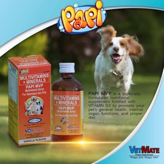 Papi MVP Multivitamin Syrup - Vanilla Flavor for Pets 120 ml