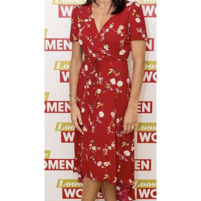 new look red floral dress