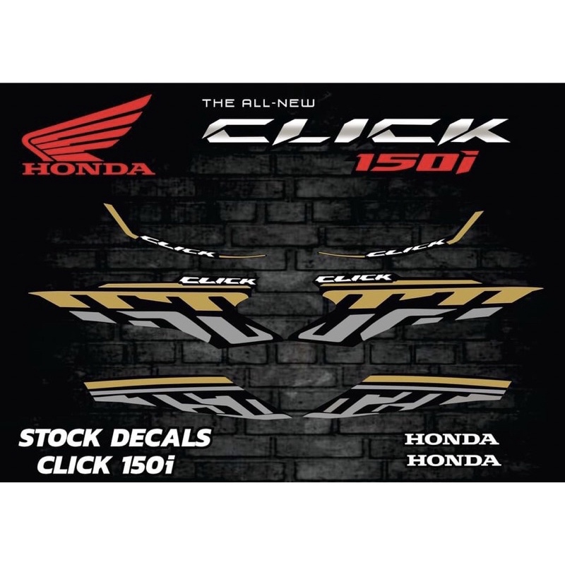 HONDA CLICK 150i stock decals 2020 (replica) Shopee Philippines