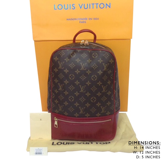 Louis Vuitton Monogram Red Detailing Backpack | Shopee Philippines