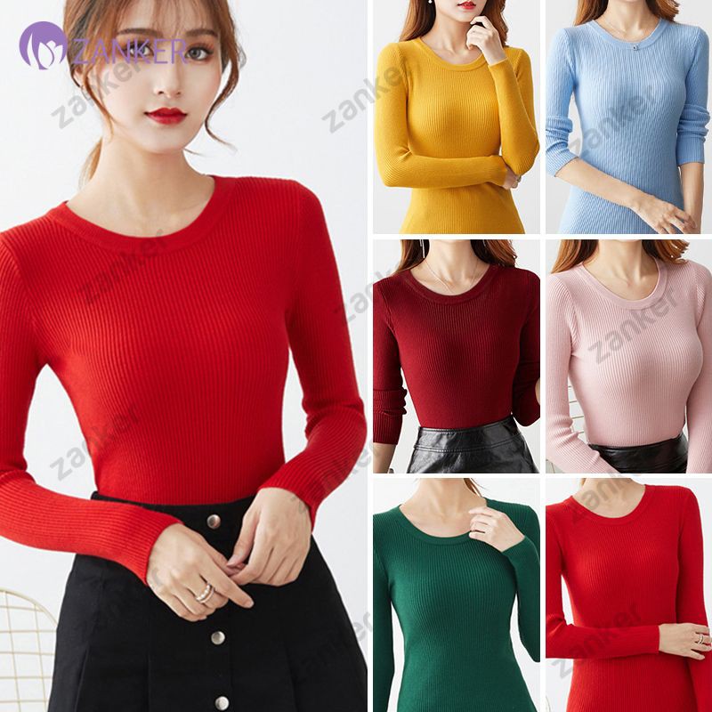 red long sleeve sweater