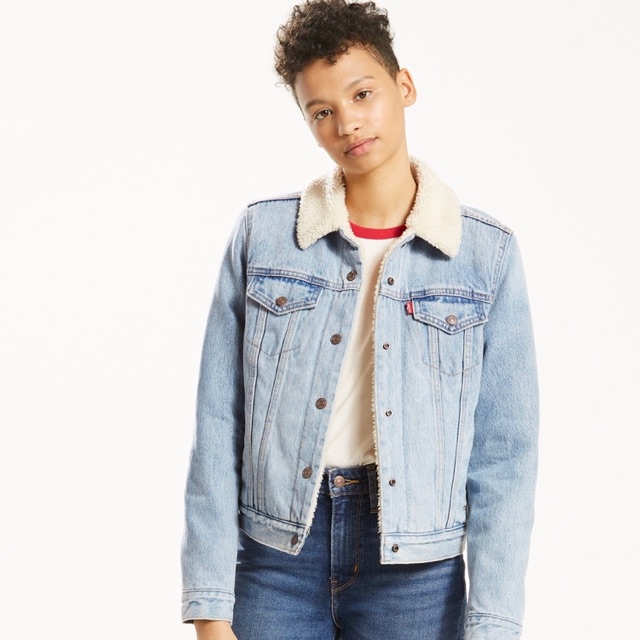 levis denim jacket with fur