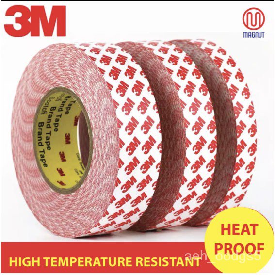 3m Double Side Tape 50 Meter Heat Resistant Double Sided Tape Hi Temp Non Woven Cloth Semi T Shopee Philippines