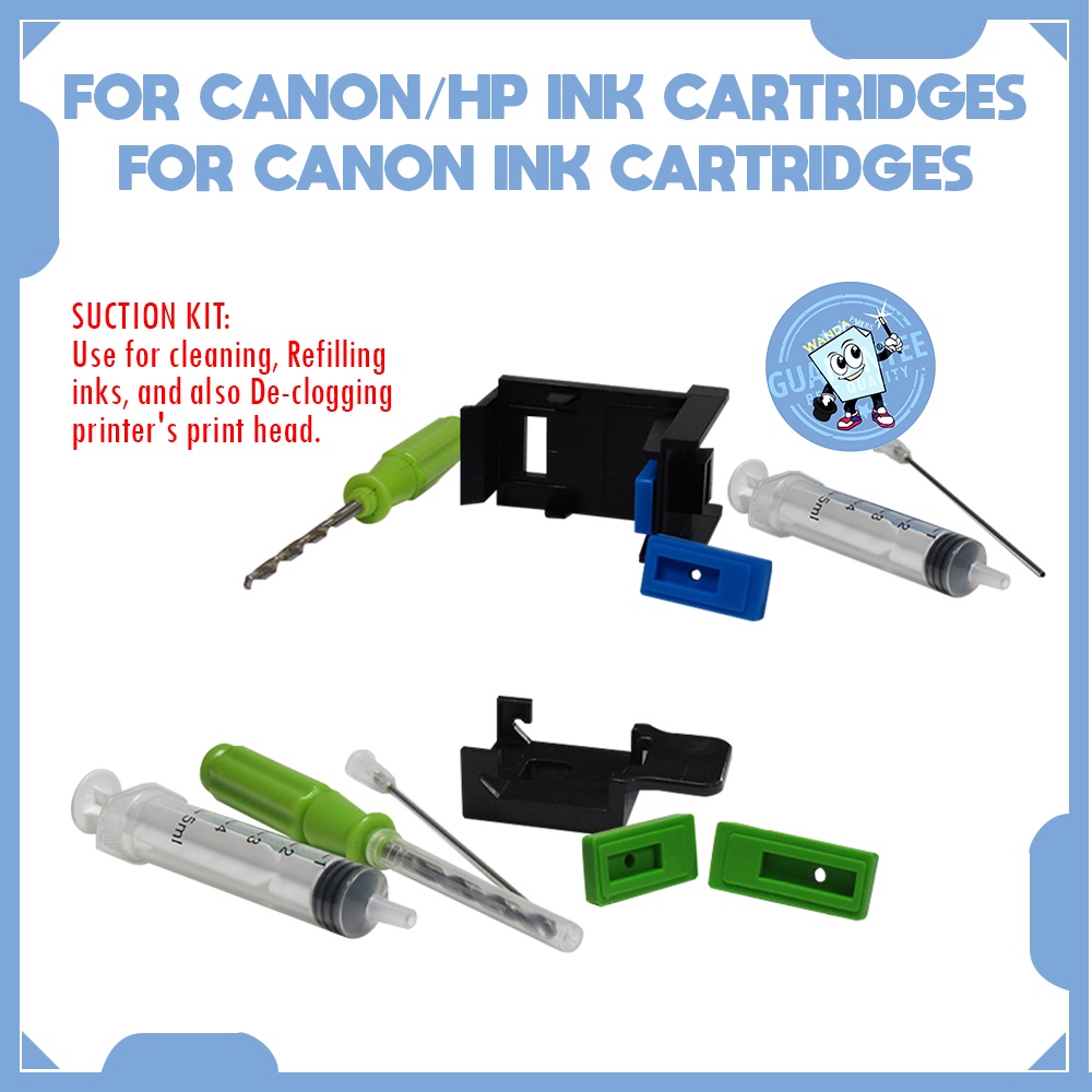 Suction tools or suction kit for hp canon empty Cartridge Shopee